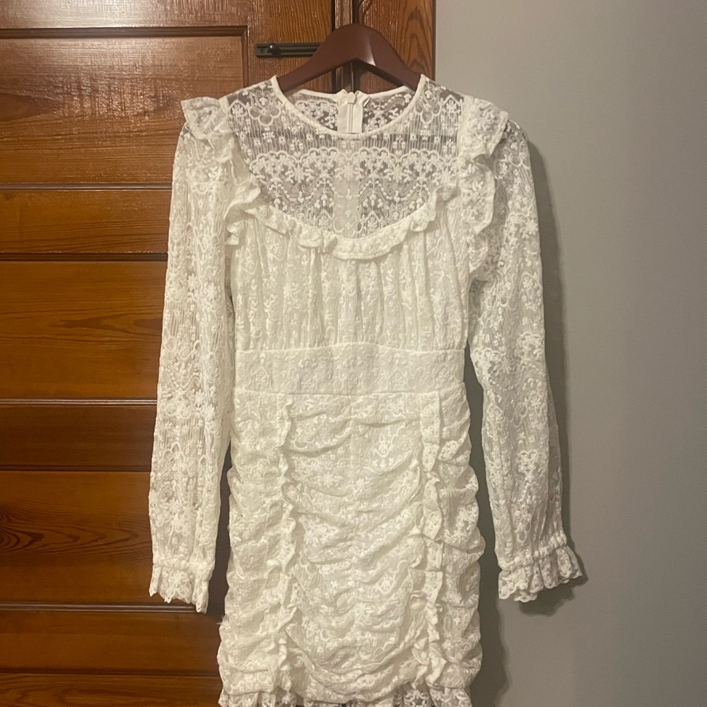 Just Me White Lace Dress